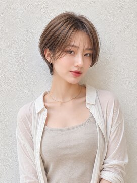 グリッター 仙台中央店(GRITTERs) ハンサムショート ミルクブラウン 大人ショートヘア20代30代40代