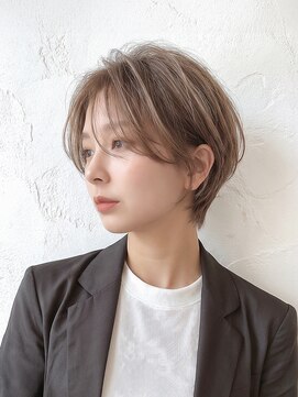 カバーヘア ブリス 上尾西口店(COVER HAIR bliss) 小顔大人ハイライト斜めバング前下がりボブ30代40代艶感p上尾