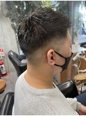 コンマヘア/アップバング/ツーブロック/パーマ/刈り上げ