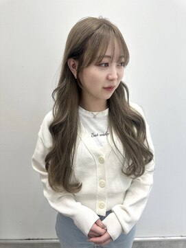 レシピ(recipe) milktea beige／顔まわりカット