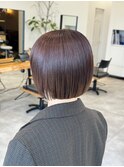 ぱっつんボブショートカットレイヤーカットダブルカラーボブ岡崎