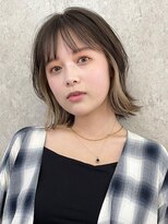 サンク 原宿 表参道(cinq)&nbsp;原宿ローライトブリーチダブルカラーインナーカラーショートボブ