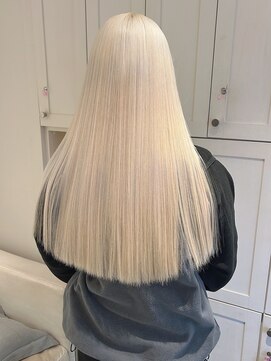 ベレーザ 渋谷(BELEZA) 11942髪質改善金髪ホワイトブロンドマロンベージュストレート