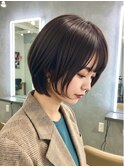 美髪/ワイドバング/レイヤーカット/くすみベージュ/新小岩駅