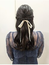 ヘアデザインロアール 元町店(Hair Design LOIRE) ハーフアップお呼ばれ×波巻き