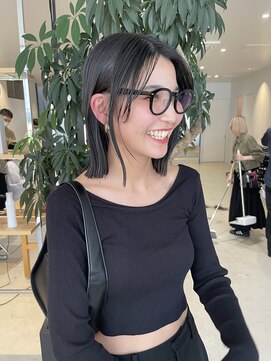 カイラ(KAILA) 鎖骨ボブぷつっとボブ大人女性黒髪前髪なし◎杉本