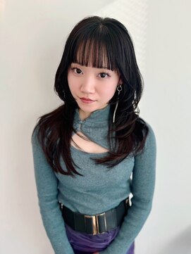 ギグスダブル 栄店(gigs double) シャギーレイヤー/黒髪ロング