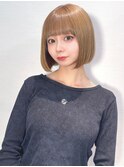 大人カワイイ＊ボブスタイル/ブリーチ1回ベージュカラー