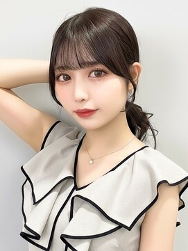 アフロート トウキョウ(AFLOAT TOKYO) 小顔顔まわりカット似合わせサイドバングもみあげ後れ毛