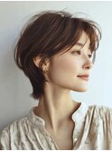 ミセスショート×白髪ぼかしカラー30代40代50代60代
