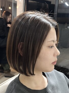 エメヘアデザイン ルイス(Aimer Hair Design Lewis) 大人ボブ/ワンレンボブ/内に入るボブ/艶髪ボブ/弘前市