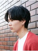 ニュアンスパーマ/センターパート/マッシュ/カルマパーマ/メンズ