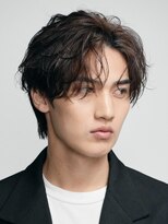 フィフス 大分(fifth) 大分ゆるめ無造作ルーズパーマメンズカットセンターパートウルフ
