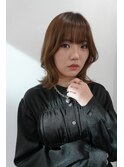 肩上ボブ大人可愛いボブひし形ボブアッシュベージュ