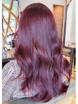 アーカイブ(Archive) ブリーチなしダブルカラー×ワインレッド