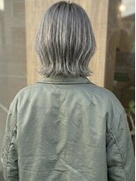 ニコリヘアワークス(nicori hair works)&nbsp;ボブ×ハイトーン×グレージュ2