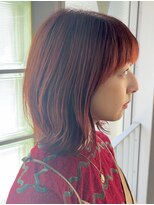 ミクマル(micmal)&nbsp;くびれボブミニウルフ/チェリーレッド暖色ワインレッド春カラー