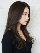 ハナレ(hanare) グラマラスロング/かきあげバング/ワンカール/ココアブラウン