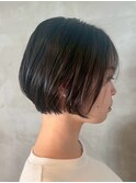 逗子葉山くびれショートボブ丸みショートレイヤーボブ前髪Y249