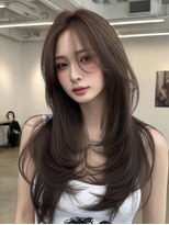 ノイズオオサカ 梅田店(NOISM OSAKA) 小顔外ハネミディアムアッシュ20代30代40代くびれミディ韓国ヘア