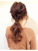 Nanpu だれでも簡単くるりんぱ編み込み風ヘアアレンジ