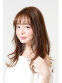 透けバングのセミウエットストレート