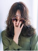 [aRietta水口]イマッぽラフウェーブ/抜け感ミディ/アップバング