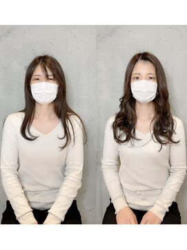 アフィーロ(ACHFILO) 前髪エクステ20代30代大人女子 ココアブラウン 韓国人風透け感