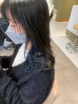 エミィ(emme) 【emme×笹川】インナーカラー×ネイビー