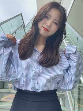 グロー 大宮(GLROW) 韓国 顔周りカット センターパート 内巻き haruhi【大宮】