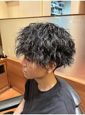 20代30代/黒髪ワイルドツイスパマッシュ前髪パーマ/上尾