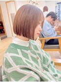 小顔タッセルボブ×美髪[ぱつっとボブ/縮毛矯正/横浜韓国]