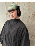 ミントグリーン×ブラック