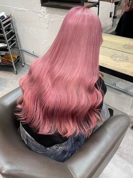 ベレーザ 渋谷(BELEZA) 7349ベビーピンクハイライトバレイヤージュ艶髪ハイトーンカラー