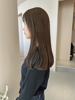 イノセントヘア(innocent.hair) サラ艶ロングミディアムストレートミルクティーベージュ