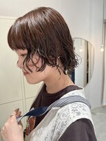 キチ(kici)&nbsp;顔まわりカット/パーマ残し/ラベンダーブラウン
