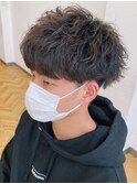カール感強めのツイストスパイラルパーマ