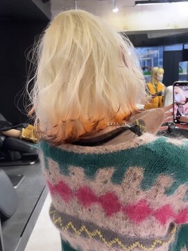 ペレ 梅田(PELE) くびれヘア/アプリコットオレンジ/夏のヘアアレンジ/梅田