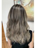 グレージュ×バレイヤージュ/葛西/ブリーチ/ハイライト/髪質改善