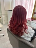 ワインレッド9.4くびれヘア