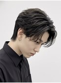 メンズフェザーパーマ韓国カルマパーマ毛流れセンターパート眉毛