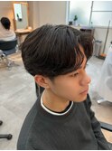 MEN'S/韓国/毛流れセンターパート//ニュアンスパーマ/下田優也