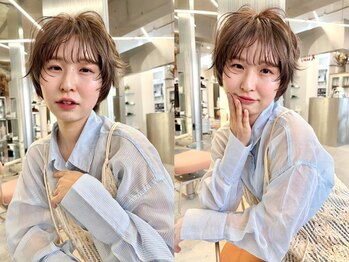 ロマーリ 岡山店(LOMARLIE)の写真/【岡山/倉敷/柔らかい大人ショート】レイヤーウルフ/大人ショート/くびれヘア/クールショート
