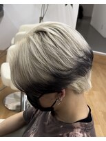 become men's hair 名駅EAST【10月3日 NEW OPEN(予定)】 エンドカラーセンターパート/ハイトーン/ブリーチ/毛流れ/名駅