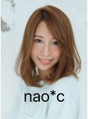 【奈良/富雄nao*c】大人かわいい小顔☆ナチュラルミディアムボブ