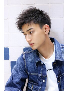 ネイビー(NAVY) メンズ 社会人 ビジネス 短髪 ショート 30代 アップバング