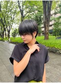 lond惇平　大人ガーリーショートグレージュカラープリカール