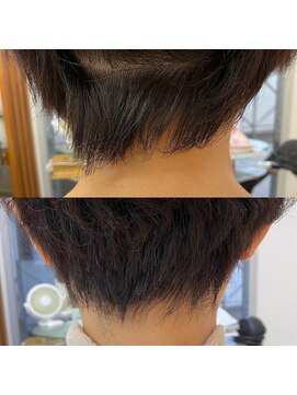 あさひ 襟足の生え癖を馴染ますドライカット　6