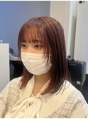 ピンク系インナーカラー!
