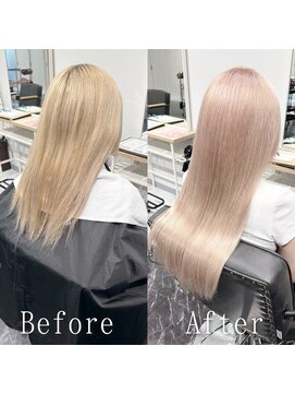 あるじゃんすー 仙台店 ピンクブロンド#シールエクステ#イメチェン#レイヤーロング#仙台